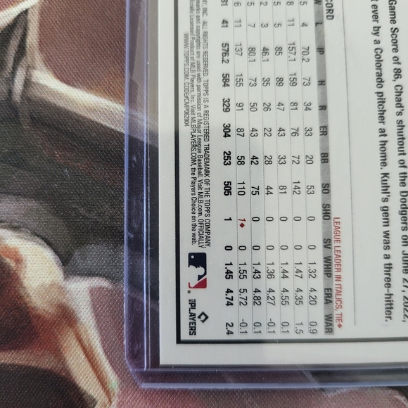 2023 topps series 2 Chad Kuhl /25 - Picture 3 of 5